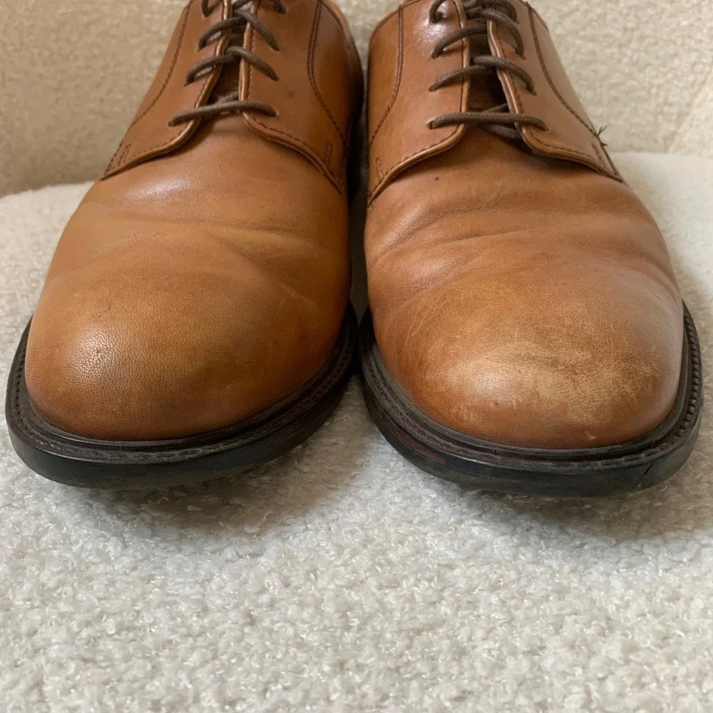 Men's Tabor Plain Toe Oxford Shoes Leather Calfskin 20-3360 Size 10 Lace Up